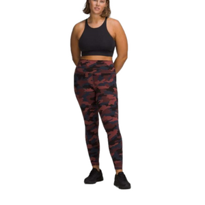 Lululemon Wunder Under High-Rise Tight 28"  Camo Smoky Red Night Sea